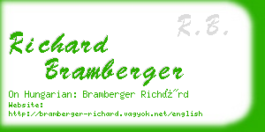 richard bramberger business card